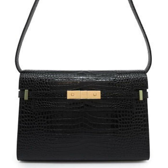 Saint Laurent Paris Manhattan Shoulder Bag Leather Black - Picture 1 of 8